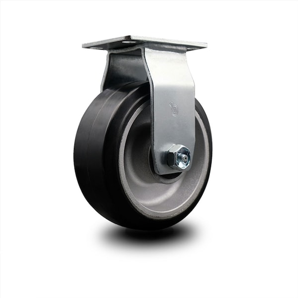 5 Inch Rubber on Aluminum Wheel Rigid Caster with Ball Bearing SCC